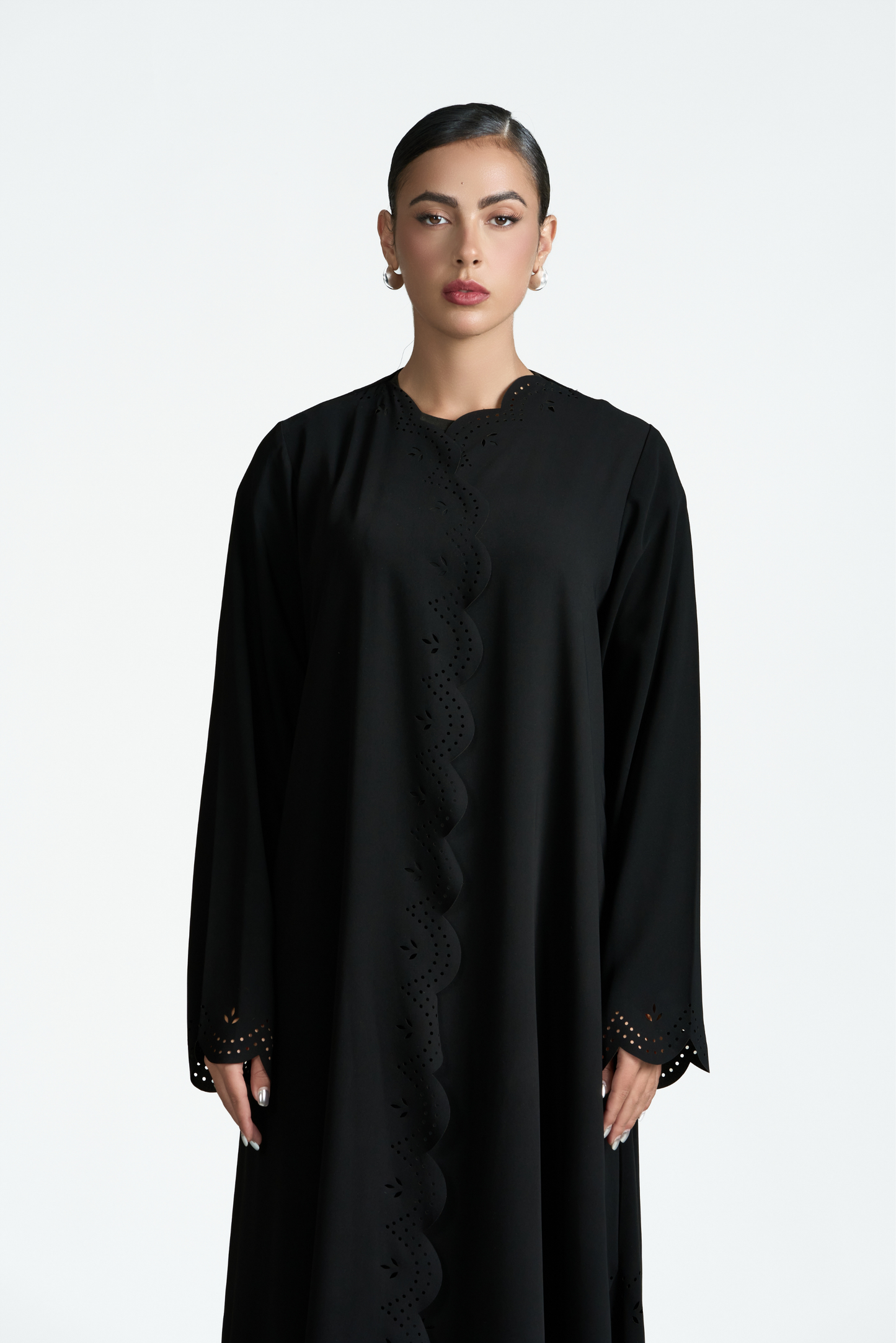 PERFORATED ABAYA